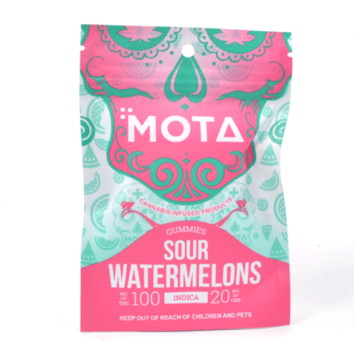 Mota - Indica Sour Watermelon Gummies 100mg THC / 20mg CBD