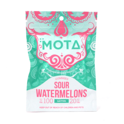 Mota - Sativa Sour Watermelon Gummies 100mg THC / 20mg CBD