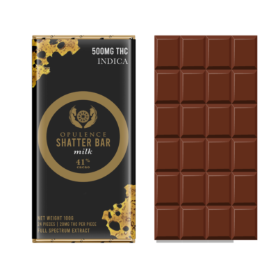 Opulence Shatter Bar Milk Chocolate 500mg (Indica)