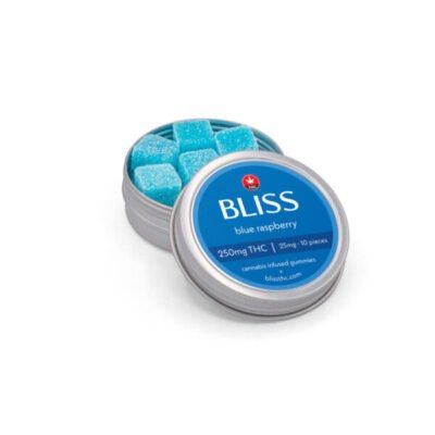 Bliss Blue Raspberry 250mg THC Gummies